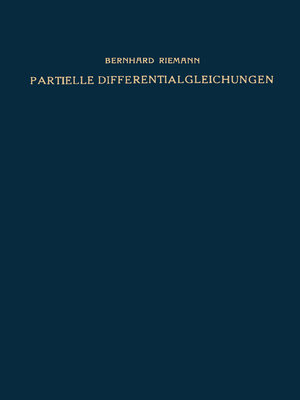 cover image of Partielle Differentialgleichungen und ihre Anwendungen auf physikalische Fragen